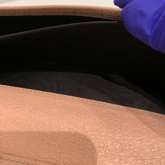 Gucci Beige GG Canvas Long Wallet Sku#84184 (Gently used, snap loose) - Picture 8 of 12